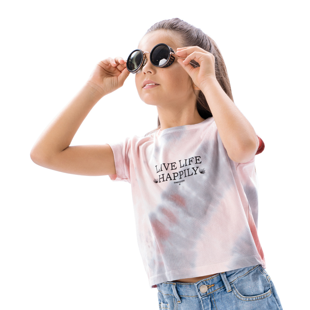 Παιδική μπλούζα tie dye κροπ με τύπωμα για κορίτσι | TIE DYE ΚΟΡΙΤΣΙ 6-16>Μπλούζα>ΝΕΕΣ ΑΦΙΞΕΙΣ>Μπλούζα