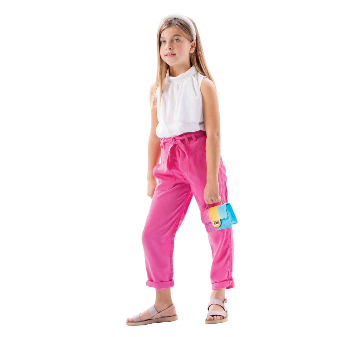 Παιδικό παντελόνι με ζώνη για κορίτσι | ΦΟΥΞ ΚΟΡΙΤΣΙ 6-16>Παντελόνι>ΝΕΕΣ ΑΦΙΞΕΙΣ>Παντελόνι