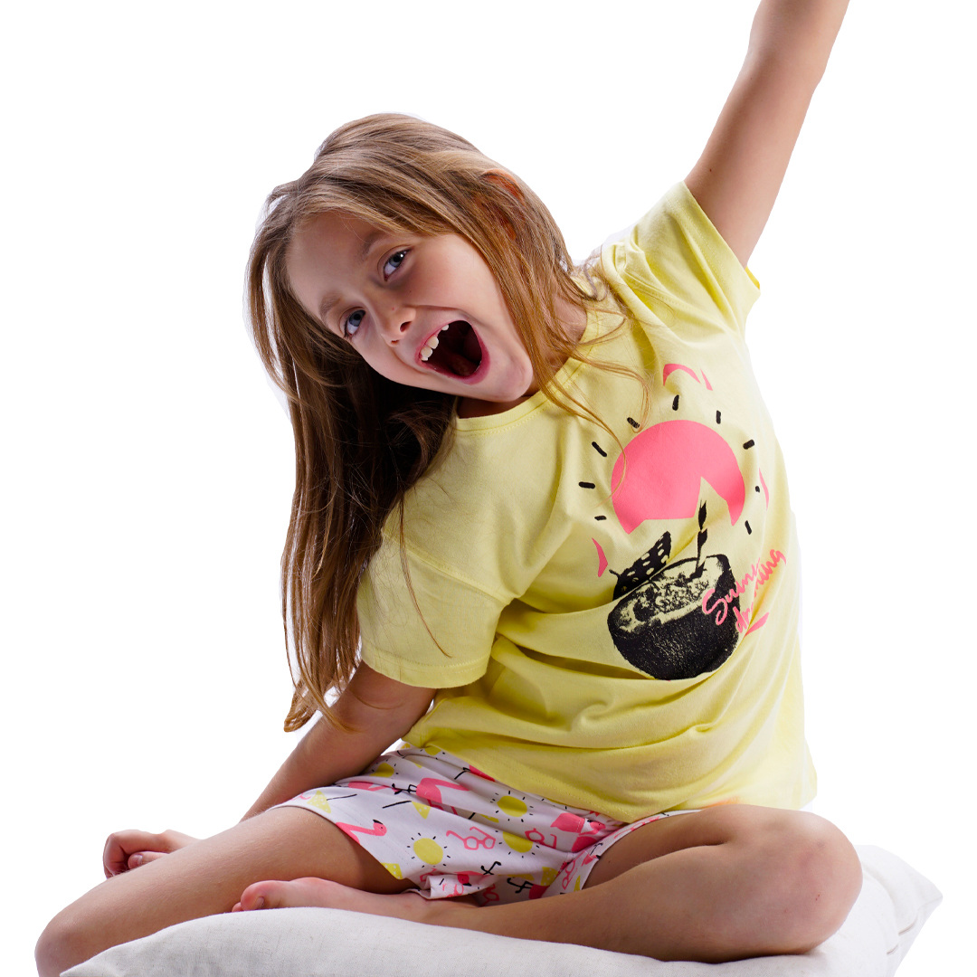 Παιδική πιτζάμα 2 τεμάχια με τύπωμα για κορίτσι | ΕΜΠΡΙΜΕ ΚΟΡΙΤΣΙ 6-16>Πυζάμα>ΝΕΕΣ ΑΦΙΞΕΙΣ>Πυζάμα