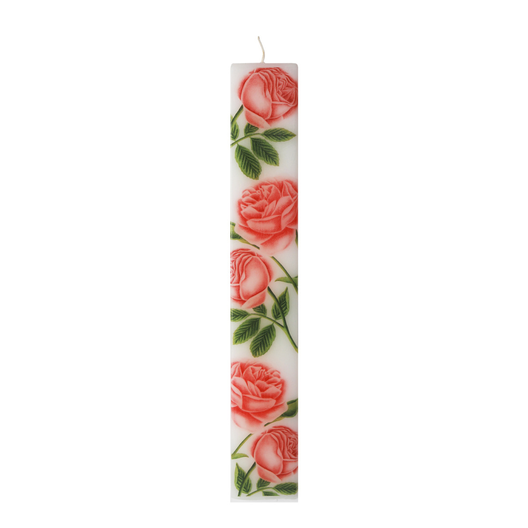 Λαμπάδα τριαντάφυλλα Plotter Line | ΛΕΥΚΟ ΑΞΕΣΟΥΑΡ>Λαμπάδες