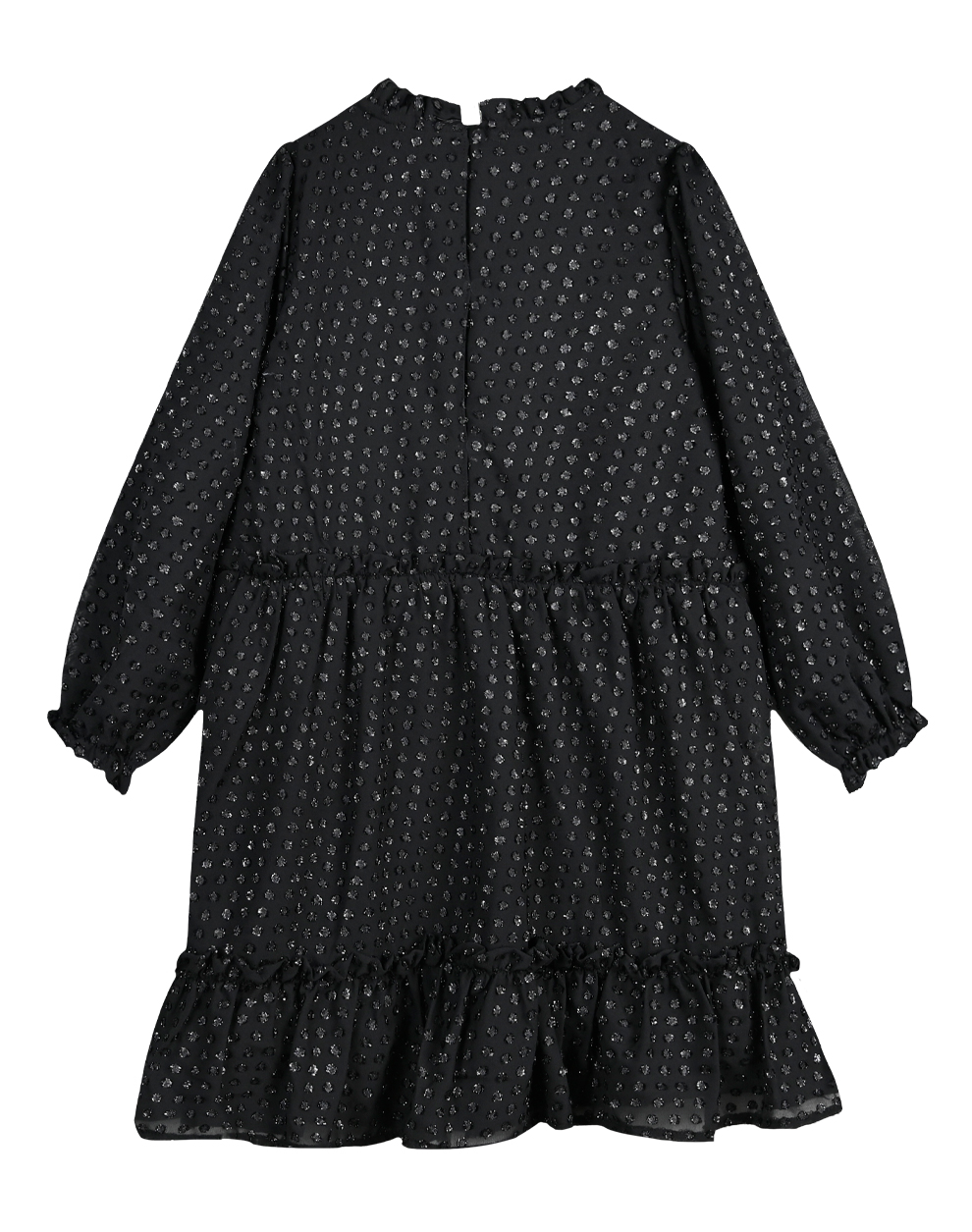 Φόρεμα επίσημο με φραμπαλά για κορίτσι.Boutique collection | ΜΑΥΡΟ — εικόνα 3
