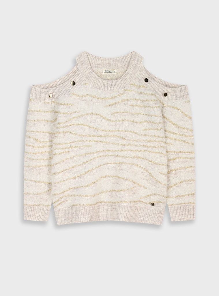 Παιδικά ρούχα - κορίτσι Energiers - ΣΗΜΑΝΤΙΚΟ: Σε περίπτωση διαφοράς τιμής από το κατάστημα ισχύει παντα και μόνο η τιμή του καταστήματος Boutique πλεκτή μπλούζα | ΕΚΡΟΥ ΜΕΛΑΝΖΕ